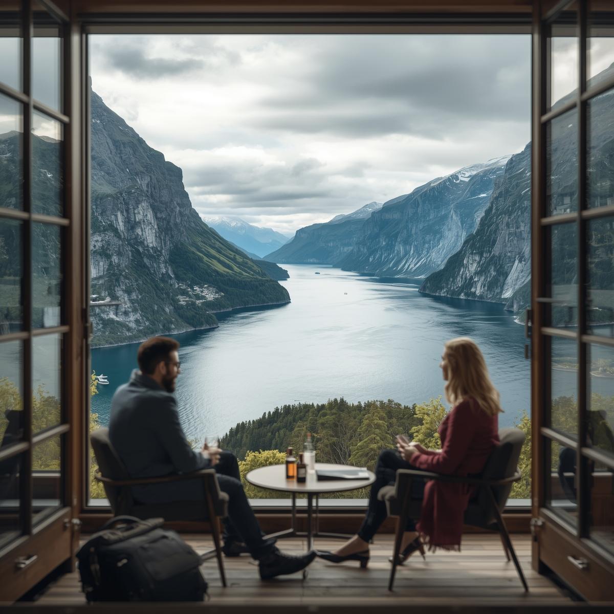 Reiseplanlegging med kart og kompass på trebord